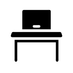 laptop on desk  .svg