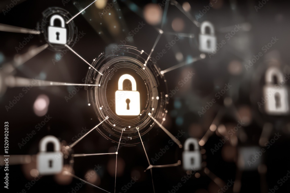 Poster managing compliance and network security regulations effectively within business technology systems.