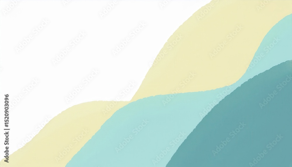 Poster abstract geometric pastel V design with torn texture and diagonal color blocks in teal, cream, mint, and gold for branding, web layout, poster background, or minimalist print

