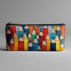 Colorful Pencil Design on Stylish Pencil Case for Creative Minds