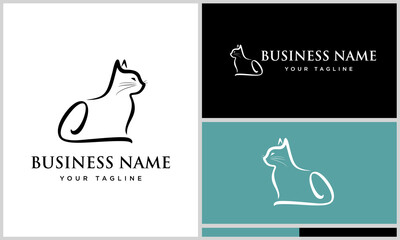 Obraz premium Cat Logo Design Variations. (10)