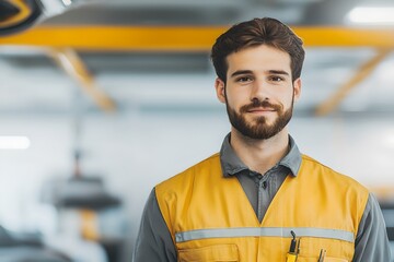 Skilled mechanic at work automotive workshop portrait professional environment close-up expertise in repair