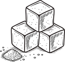 Vector illustration of a set of red 3D gift cubes, perfect for Christmas or a casino game