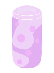 Refreshing smoothie with float topping, grape squash, and straw. Great for ads, menus, packaging, or summer drink illustrations. Perfect for food and beverage design use