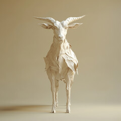 Paper goat front view