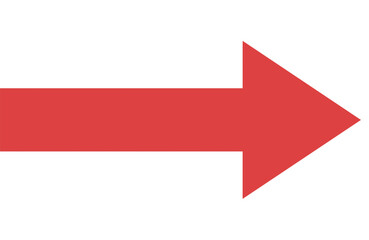 Print Long arrow icon. Long arrow vector icon. red horizontal long arrow. Straight long arrow vector icon