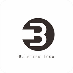 Vector logo design with the letter B symbol is simple, clear, bold, easy to remember, elegant, easy to apply on a large or small scale