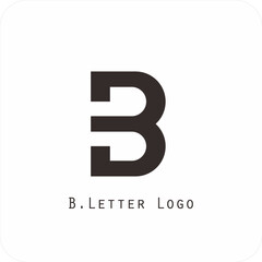 Vector logo design with the letter B symbol is simple, clear, bold, easy to remember, elegant, easy to apply on a large or small scale