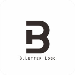 Vector logo design with the letter B symbol is simple, clear, bold, easy to remember, elegant, easy to apply on a large or small scale