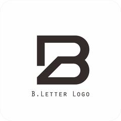 Vector logo design with the letter B symbol is simple, clear, bold, easy to remember, elegant, easy to apply on a large or small scale