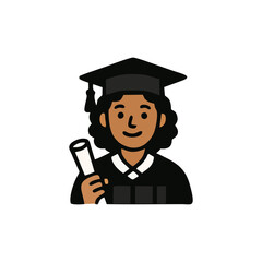 Graduation, scholar hat icon, diploma certificate vector, academic cap, student celebration for education success, university milestone, school ceremony, college finish illustration