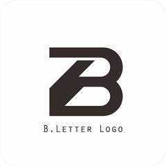 Vector logo design with the letter B symbol is simple, clear, bold, easy to remember, elegant, easy to apply on a large or small scale