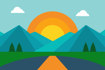 vector illustration of a landscape