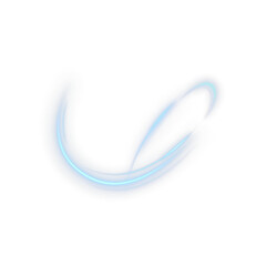 Blue glowing shiny lines. Vector blue light effect, neon speed motion curve.Speed ​​line.Vector.PNG.	