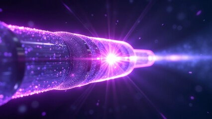 Technological purple beam image