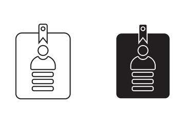 ID Card icon set. Identity document vector icons collection. Driver's license Identification card icon symbol in flat style. Face ID and eye scan icons. Vector illustration.