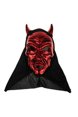 Halloween Red Devil Mask on White Background