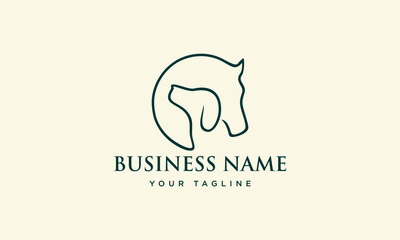 Dog and Horse Logo Design.