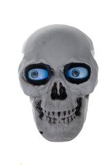 Halloween skull decoration on a white background