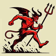 vector illustration of a devil