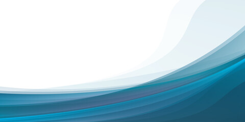 Abstract white blue background with smooth flowing wave lines, modern and clean design, suitable for business or technology
