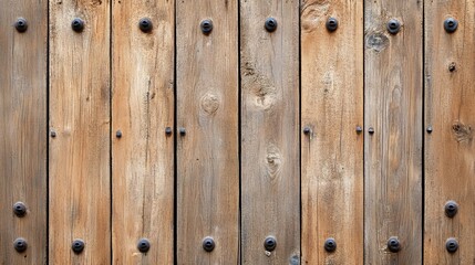 Fototapeta premium Rustic Wooden Planks Vertical Composition, Weathered Texture, Aged Wood Background, Wood Grain, Old Nails Wood Texture, Plank Background