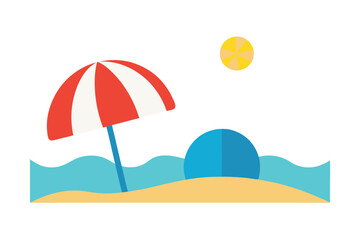 summer beach vector illustration