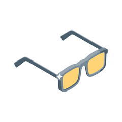 A captivating isometric icon of beach sunshades
