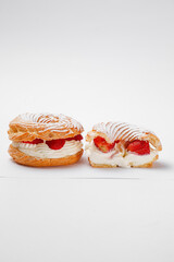 Delicious and sweet pastries with berries
