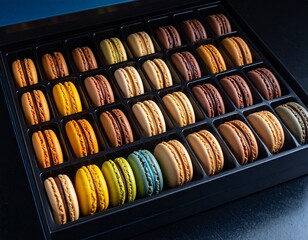 Colorful macaron box