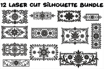 Fototapeta premium Layered Wall Decor Laser Bundle – 3D Laser Cut Art Designs for Crafts