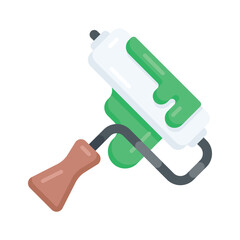 A flat style icon of paint roller used in renovation