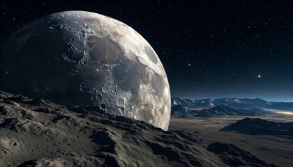 moon over the sea