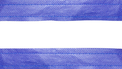 Realistic Blue Fabric Linen Texture Isolated on Transparent Background for Creative Project or Design.
