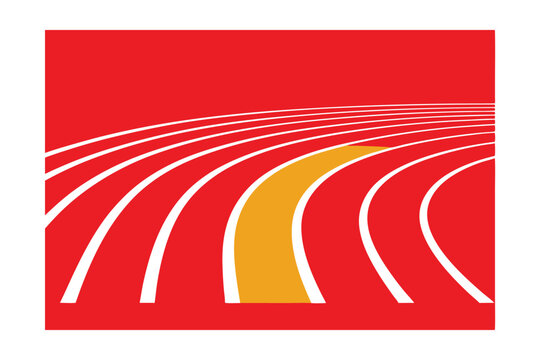 running track and field vector