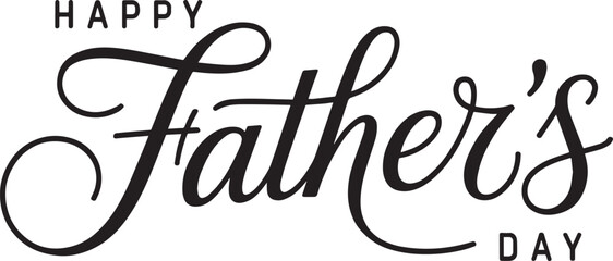 Father’s Day Silhouette Family Holding Hands Minimalist Greeting Card Illustration