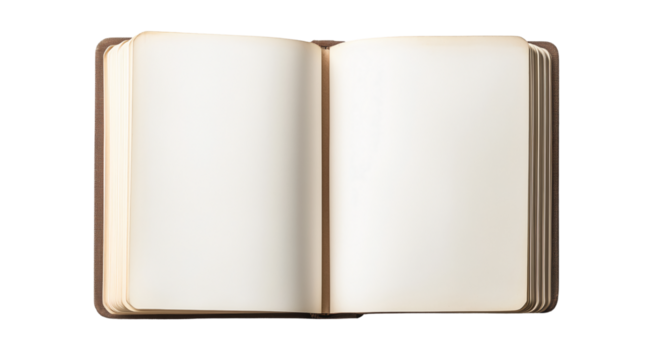 Fall school notebook awaits student notes, created with AI, PNG