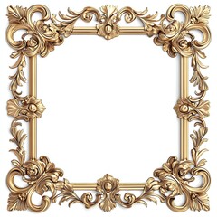 Elegant ornate gold frame design for artwork display.