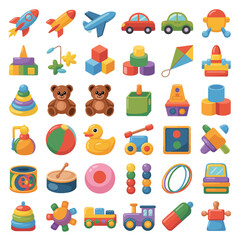 Colorful Collection of Cute Cartoon Baby Toys