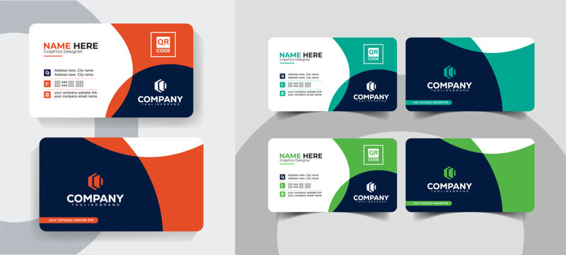 Minimal Clean Business Card Design Template for Business and Creative
