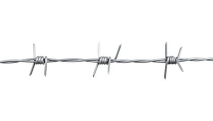 barbed wire isolated on transparent background