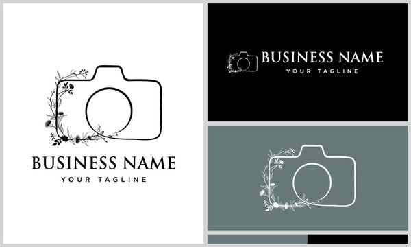 Floral Camera Logo Design.
