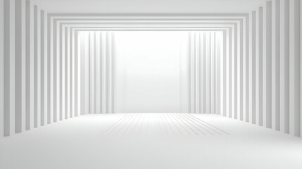 Empty White Modern Architectural Interior