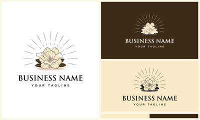 Floral Logo Design Variations.