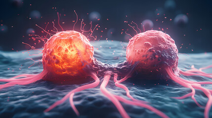 Highly detailed 3D illustration of cancer