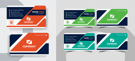Minimal Clean Business Card Design Template for Business and Creative. Professional and creative business card template for personal identity.