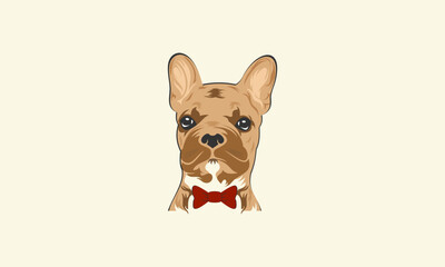 French Bulldog with Bow Tie.