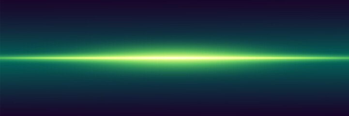 Glowing light neon line, green flash of light.
