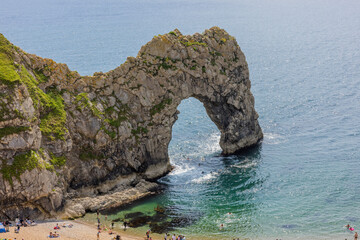 Durdle Door, a limestone arch on the Jurassic Coast in Dorset, England