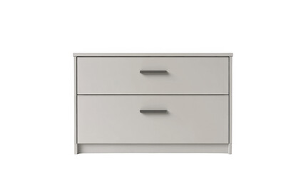 Chest of drawers with two drawers on a transparent background, PNG image, PNG file.